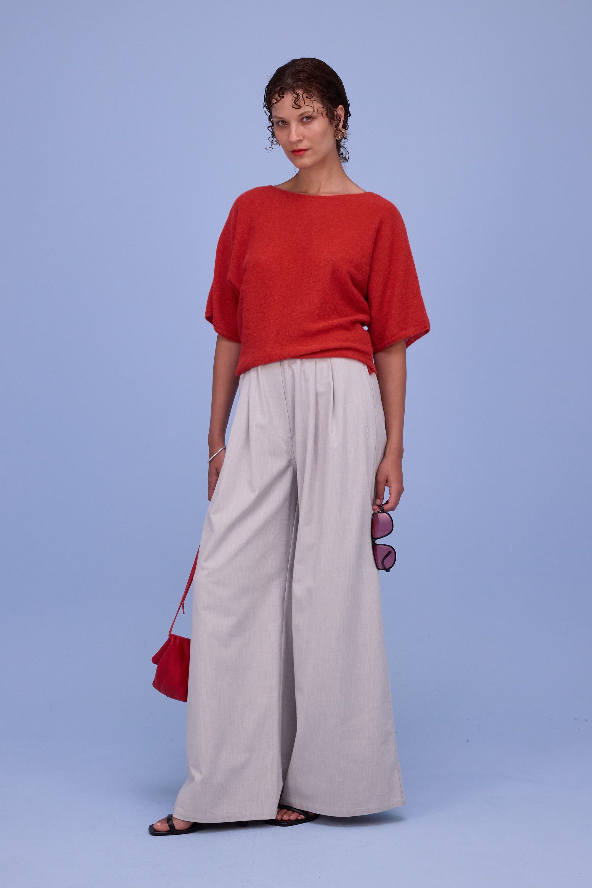 Haarlem top in poppy red