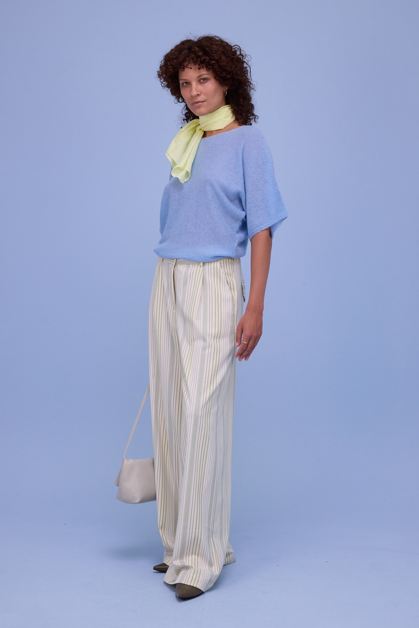 Haarlem top in chambray blue