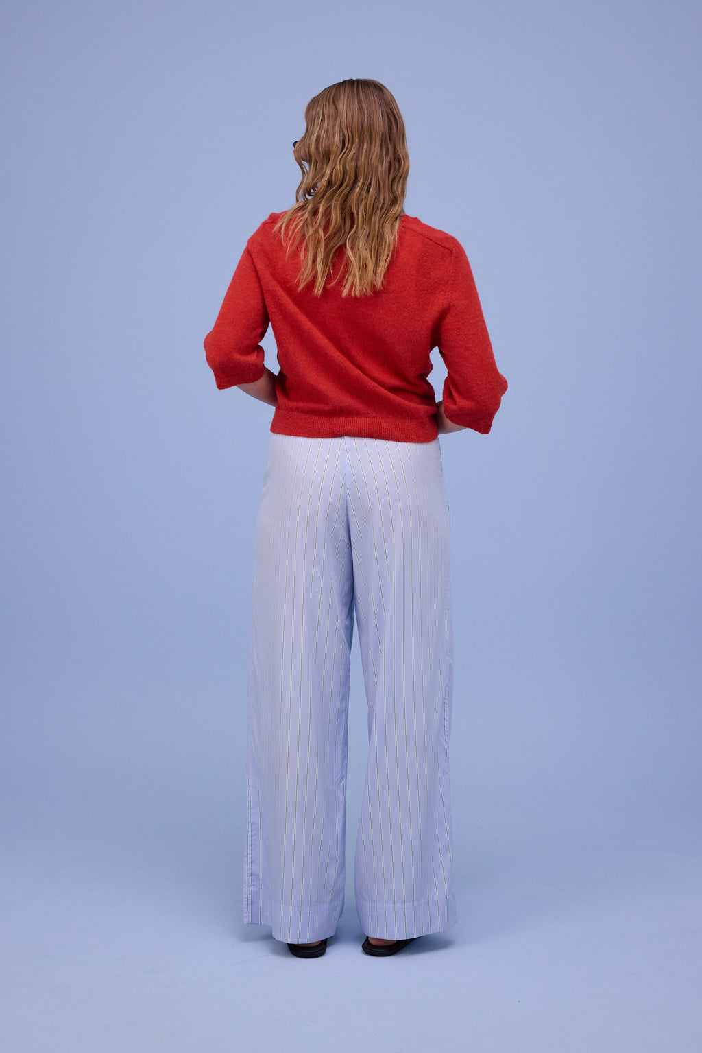 Huleva knitted sweater in poppy red