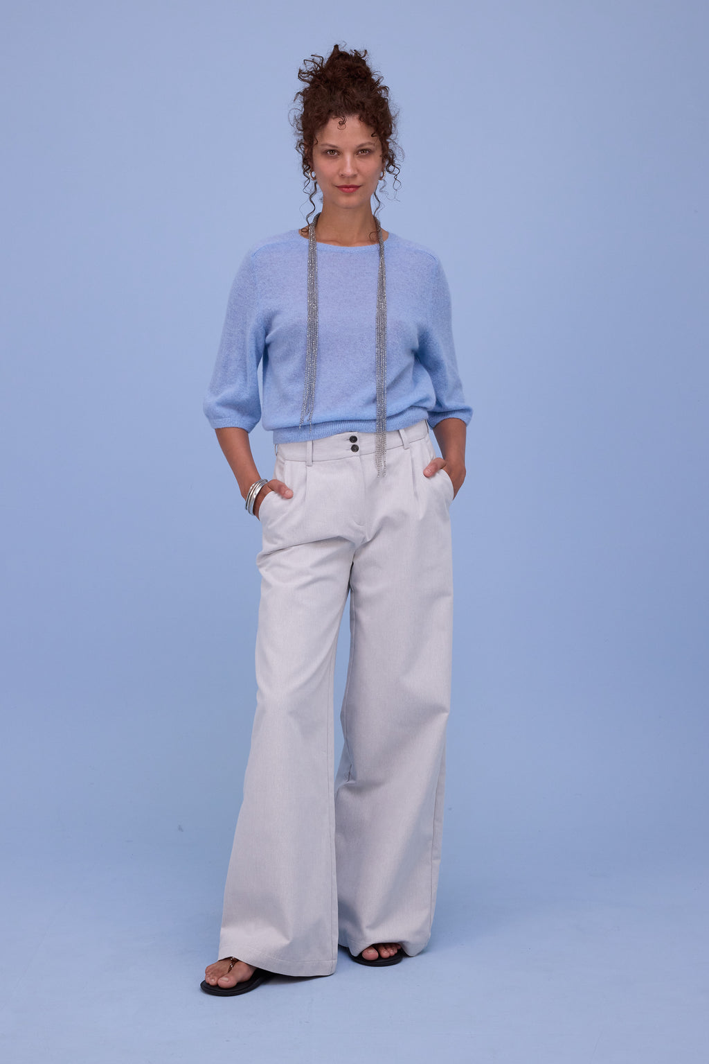 Huelva trui in chambray blue