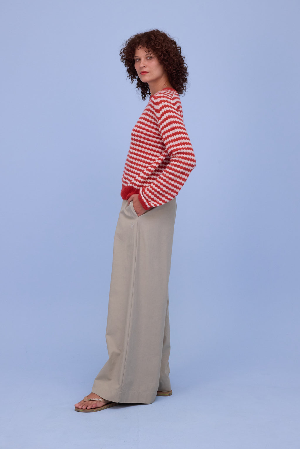 Horta trui in poppy red/ecru