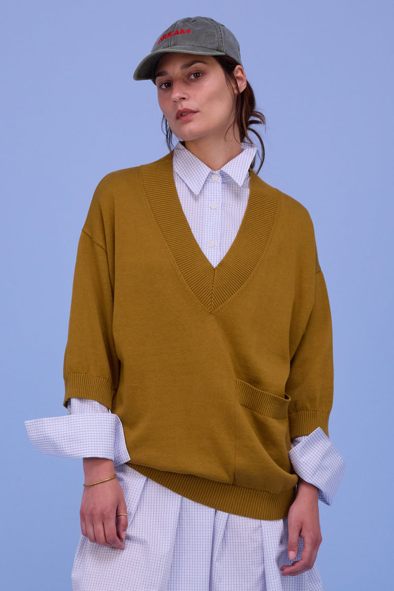 Horsens knitted sweater in mustard