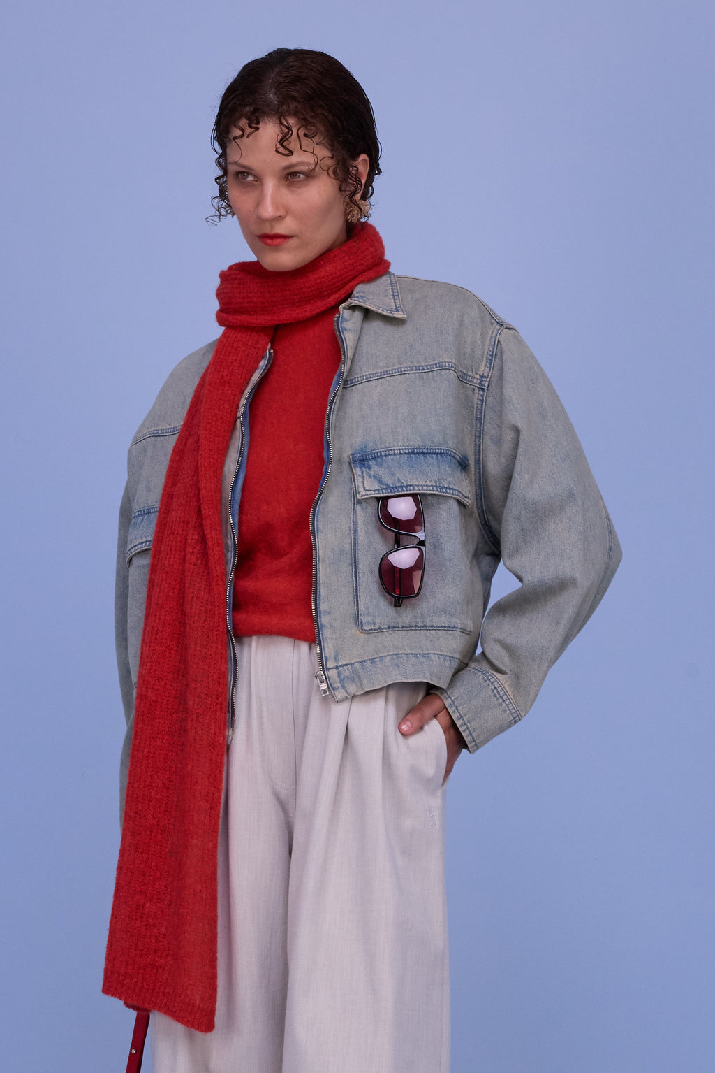 Himi sjaal in poppy red