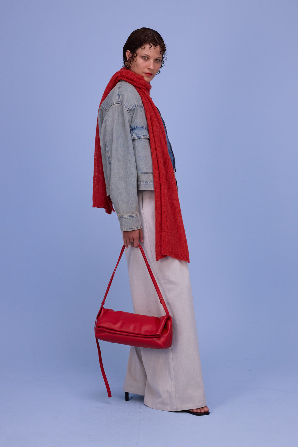Himi sjaal in poppy red