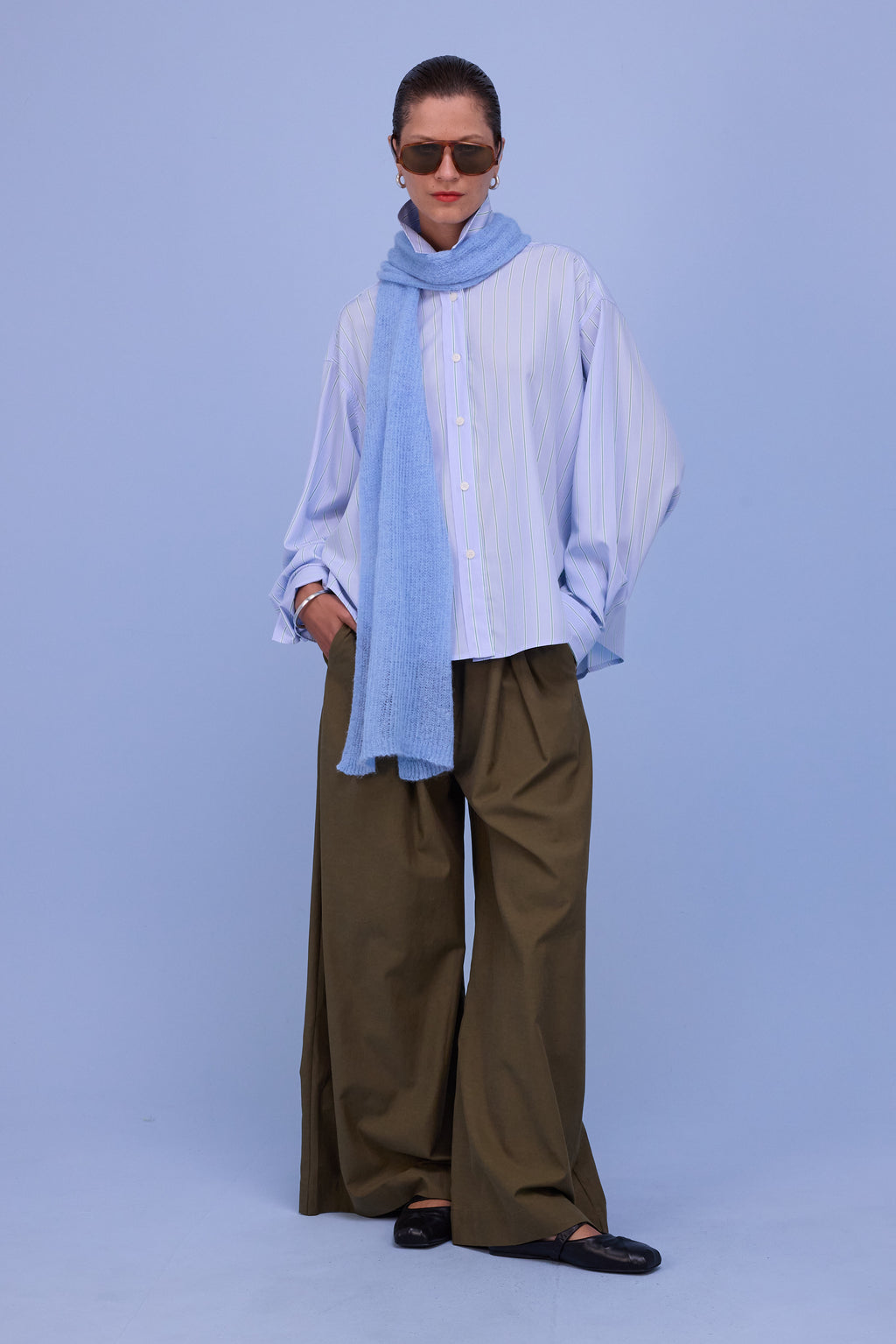 Himi sjaal in chambray blue