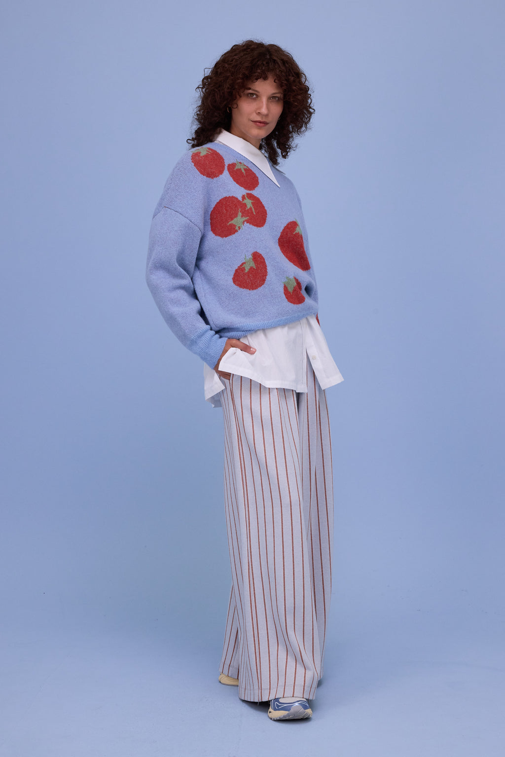 Honjo trui in chambray blue