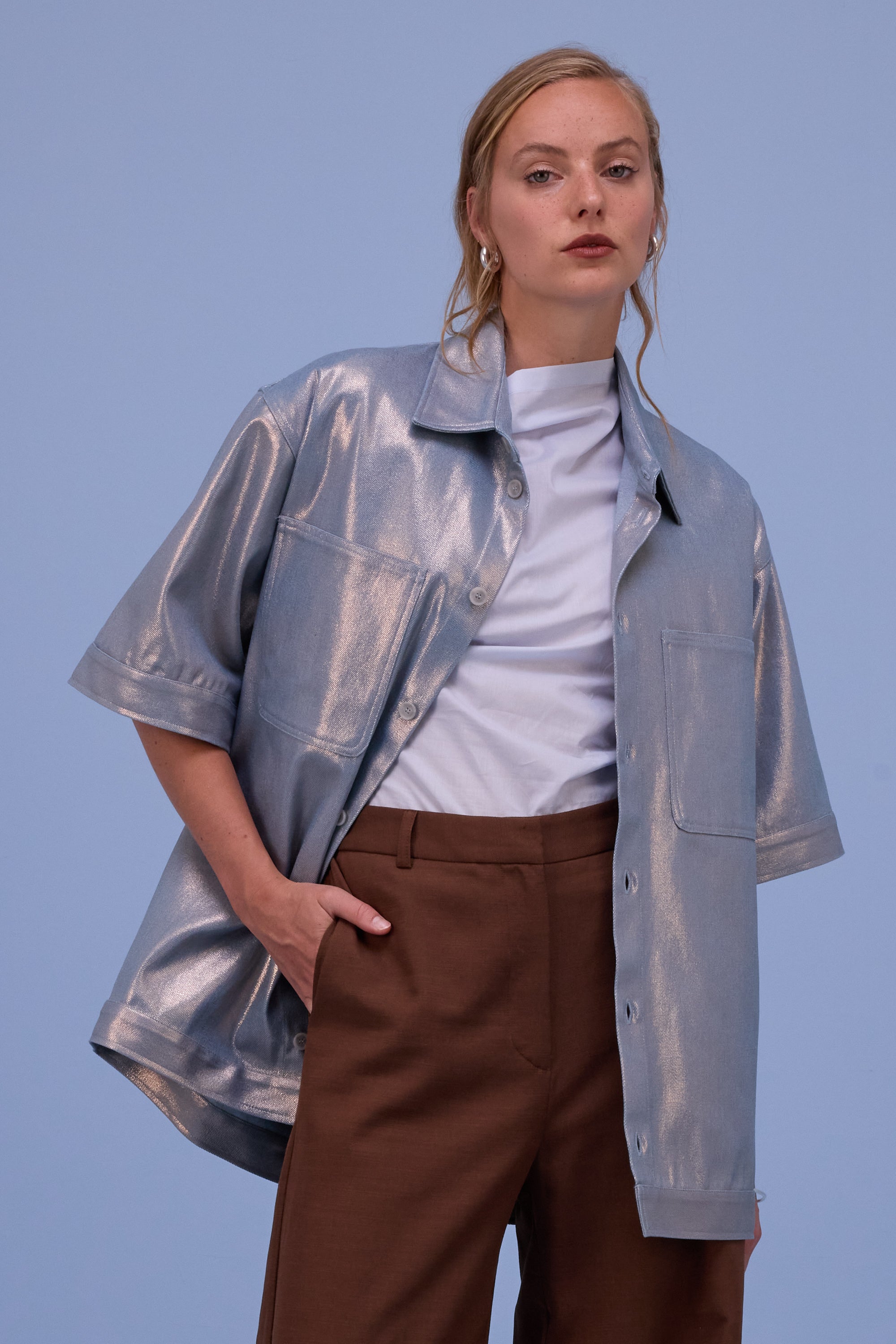 Giara shirt in moonlight