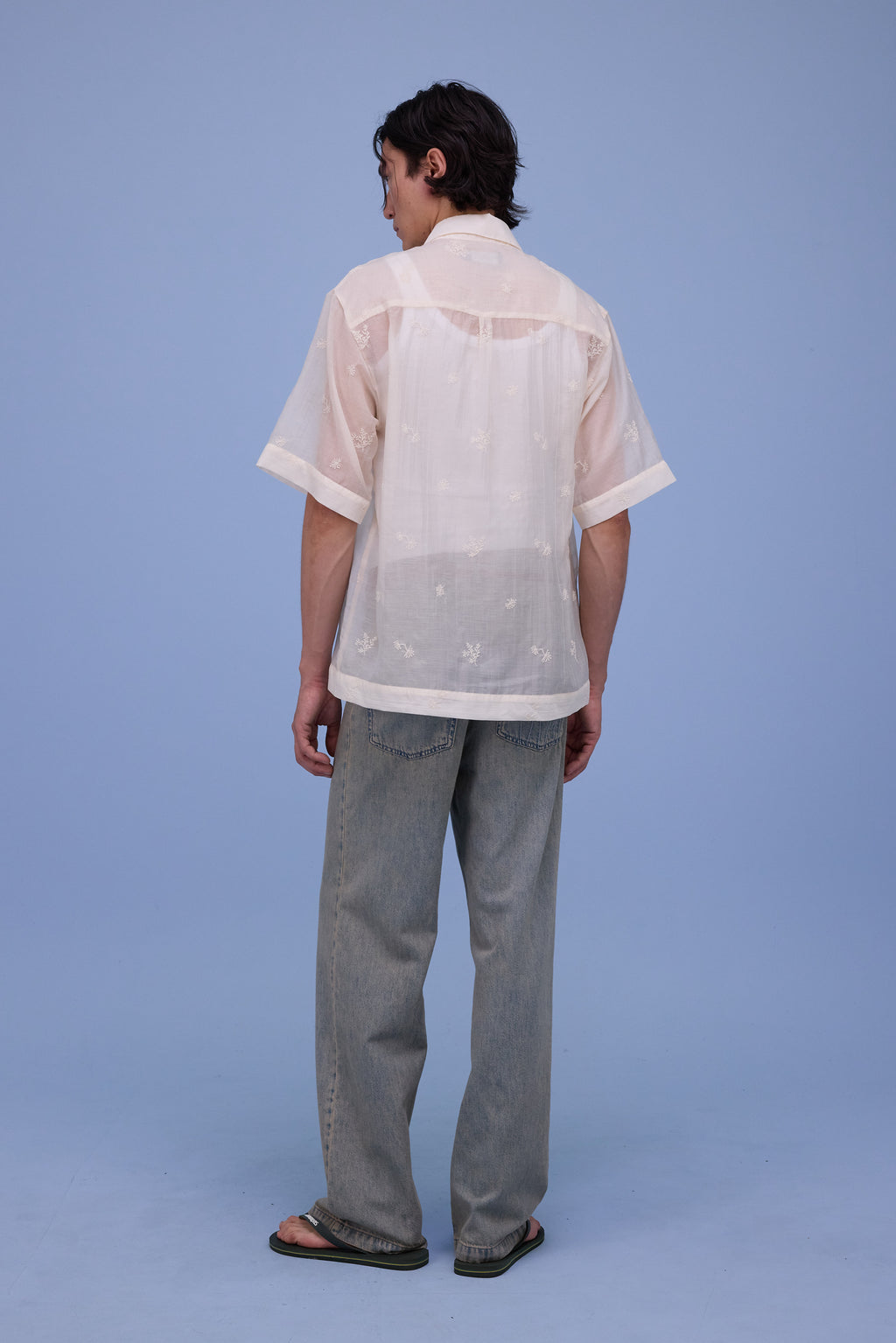 Hensley shirt in ecru verbena