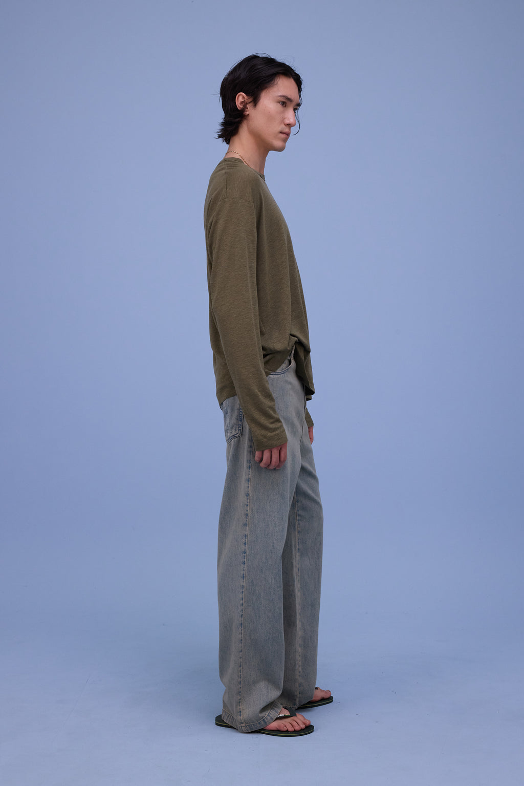 Geoff T-shirt in dark olive