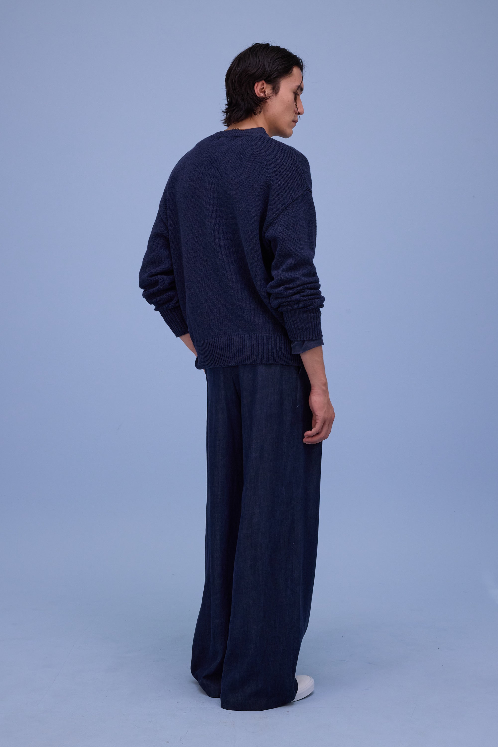 Heguri knitted sweater in navy