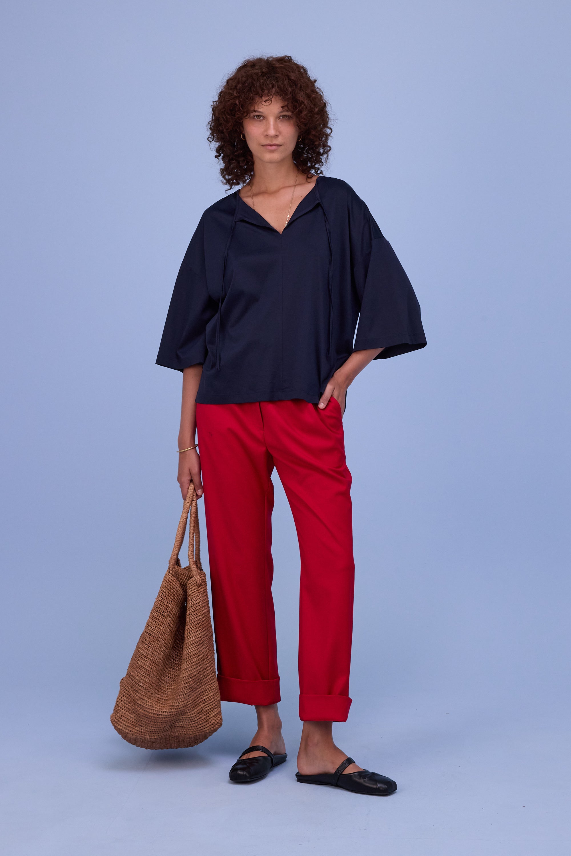Henk trousers in lipstick red