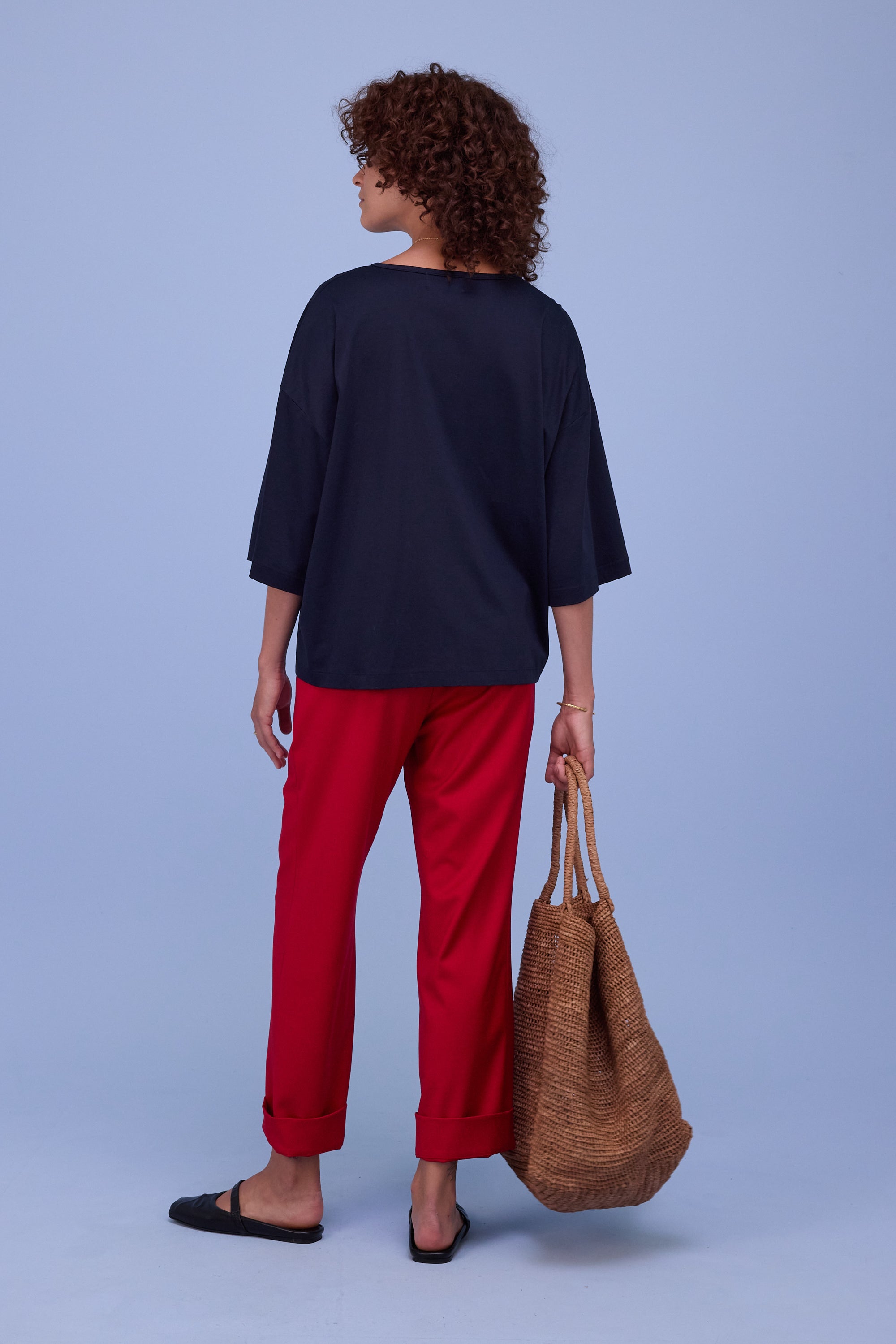 Henk trousers in lipstick red
