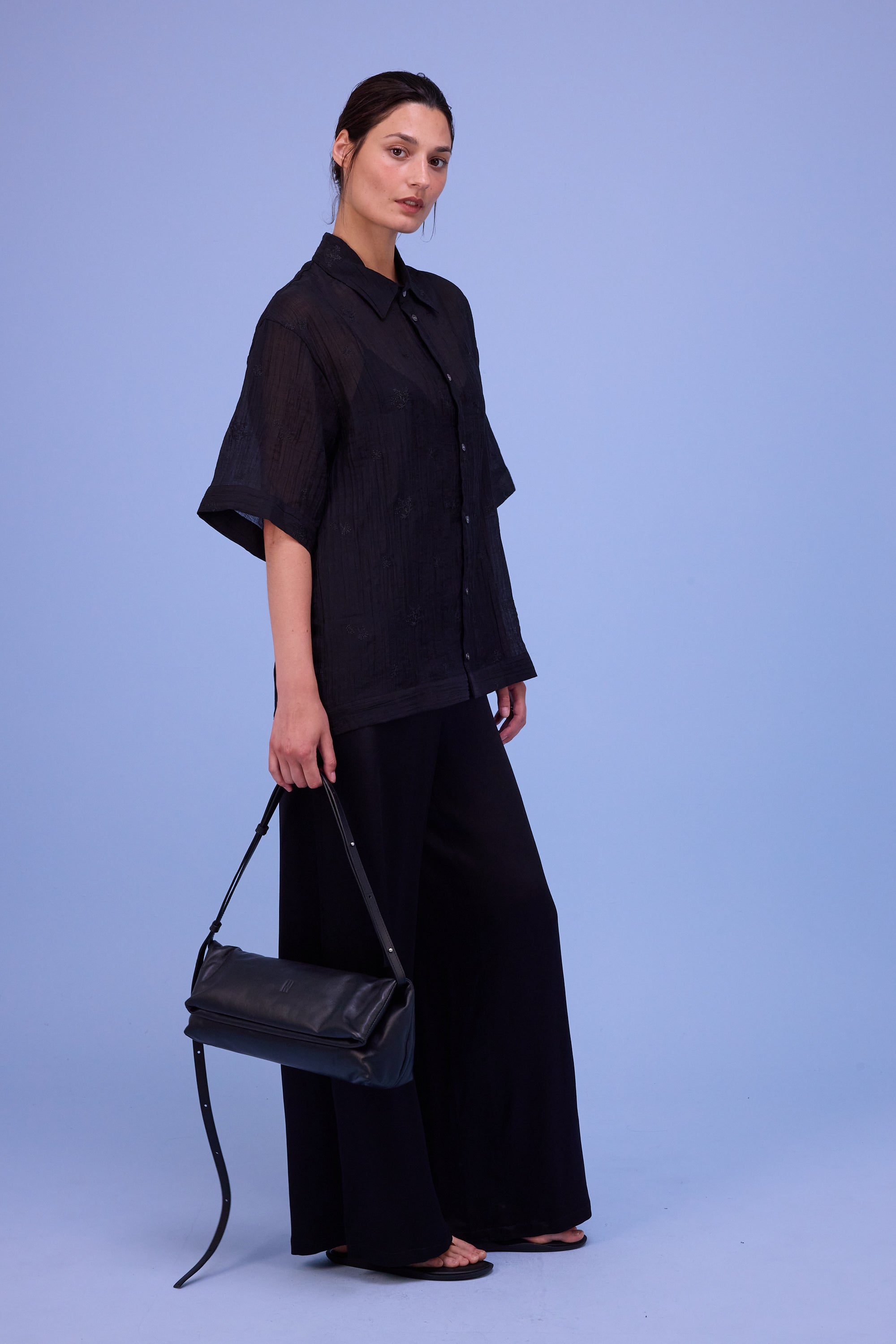 Hette jumpsuit in shiny black