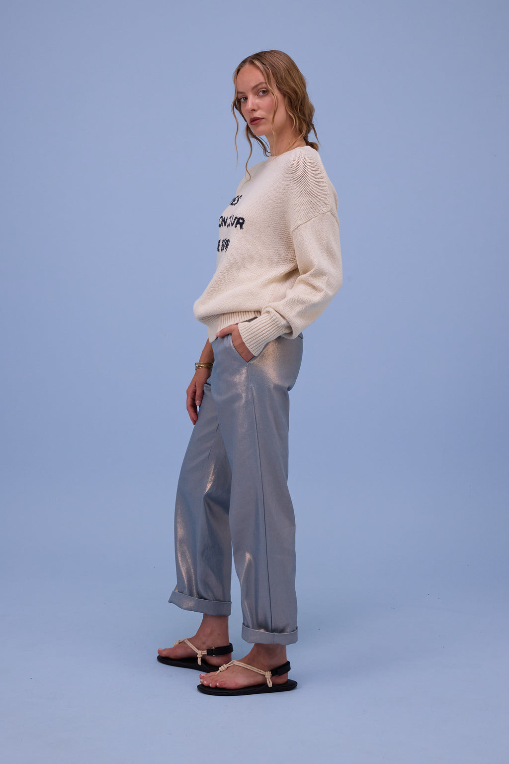 Gons trousers in moonlight