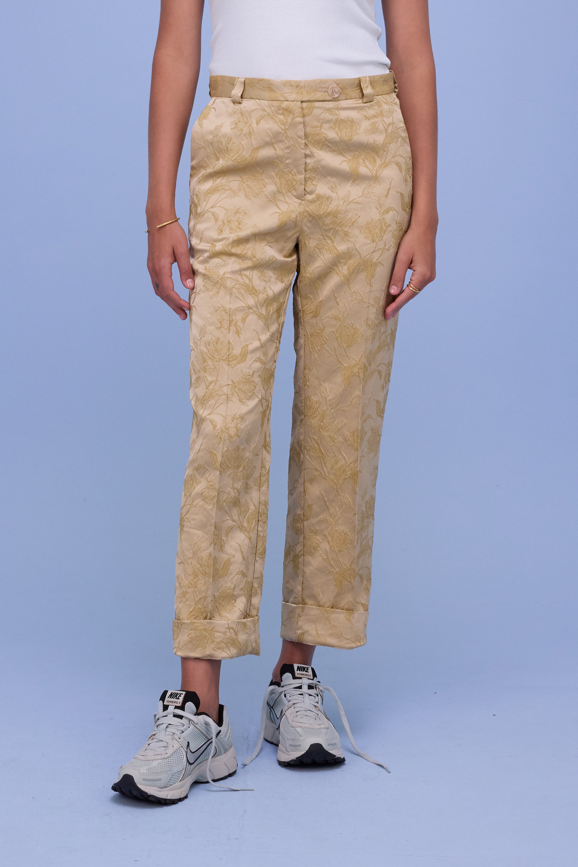 Gons broek in golden glow jacquard