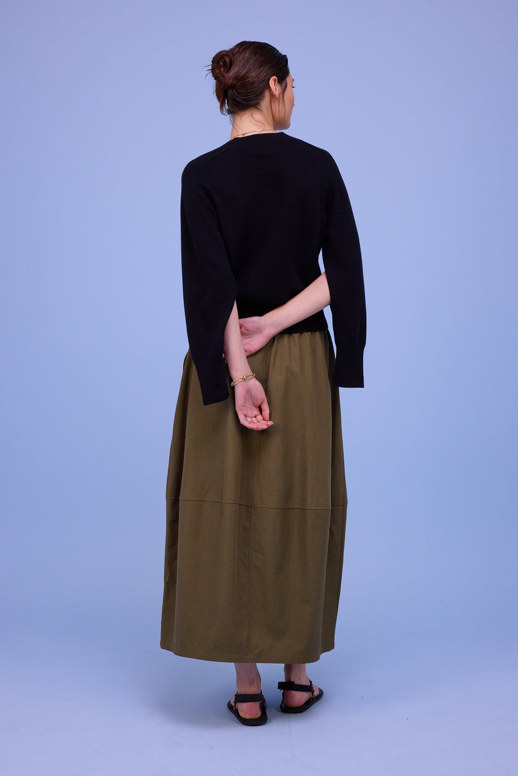 Héva skirt in dark olive