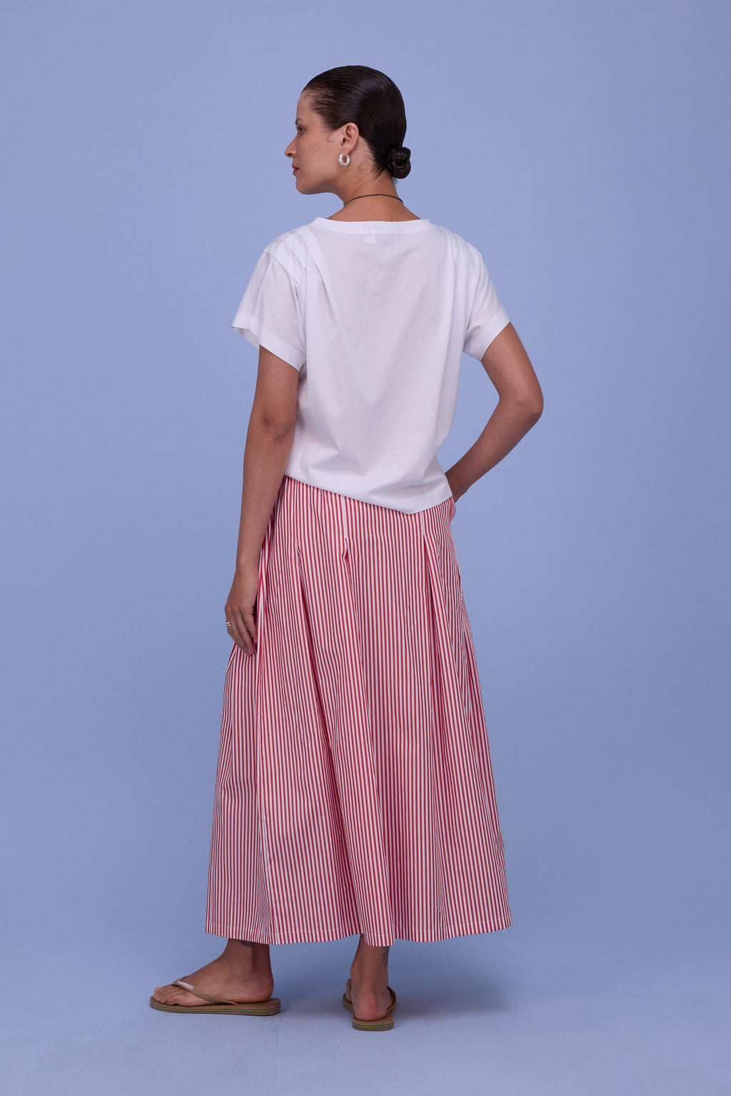 Fieke skirt in red stripes