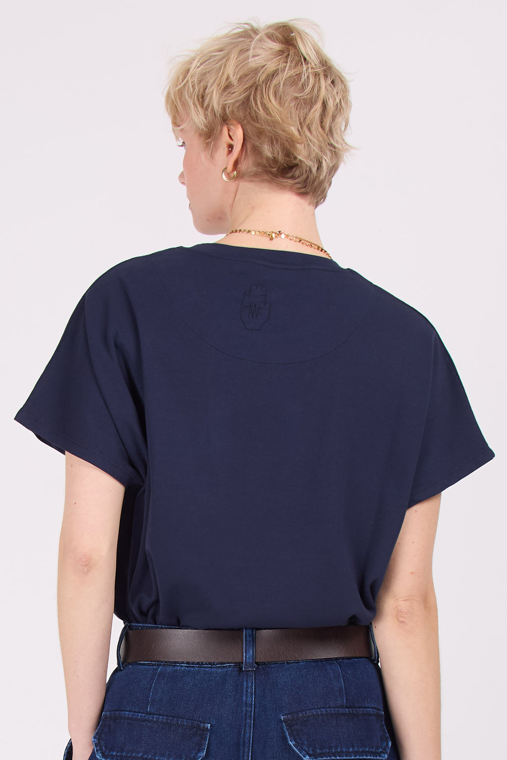 Edna dunkelblaues T-Shirt