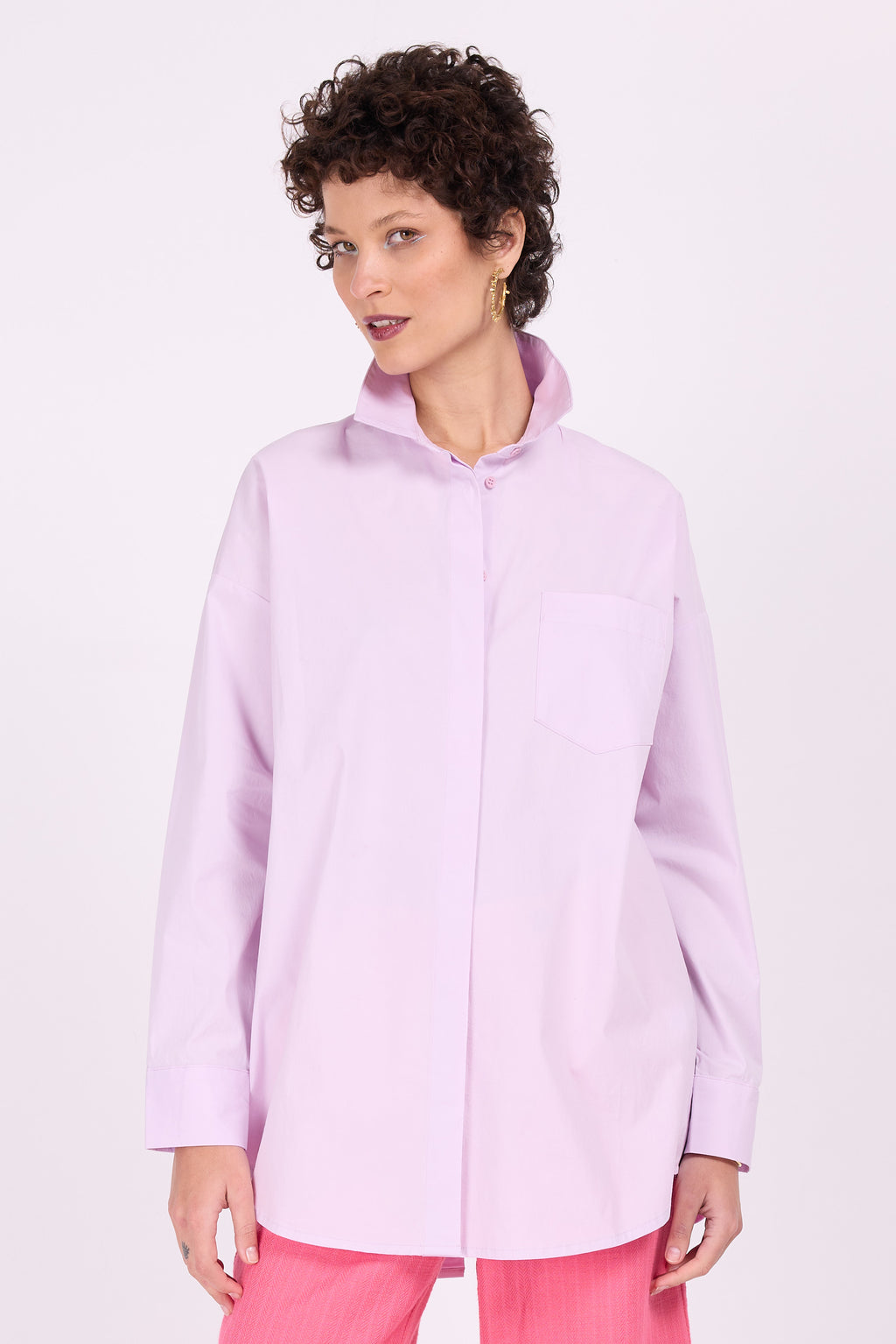Emmelie Night Butterfly Shirt in zartem Flieder/Rosa