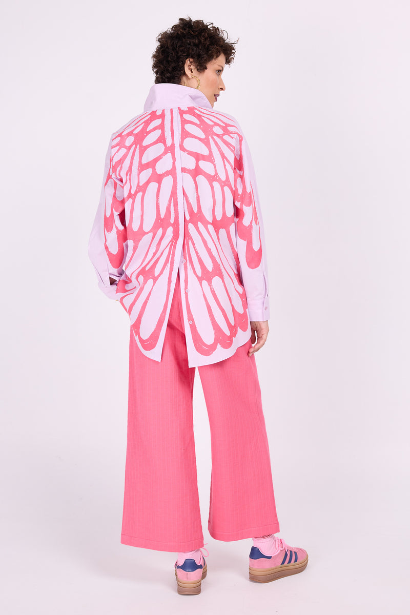 Emmelie Night Butterfly Shirt in zartem Flieder/Rosa