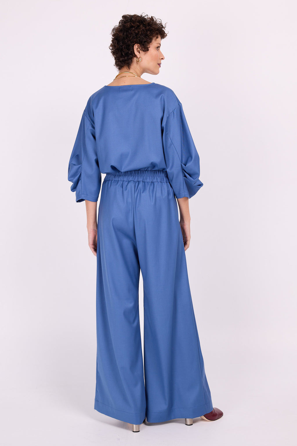 Stahlblaue Bluse Camille
