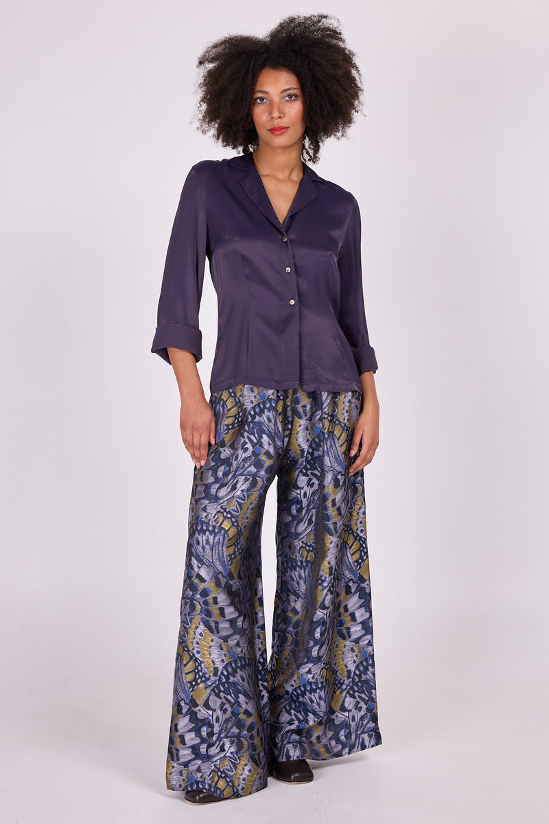 Dolores dunkelviolette Bluse