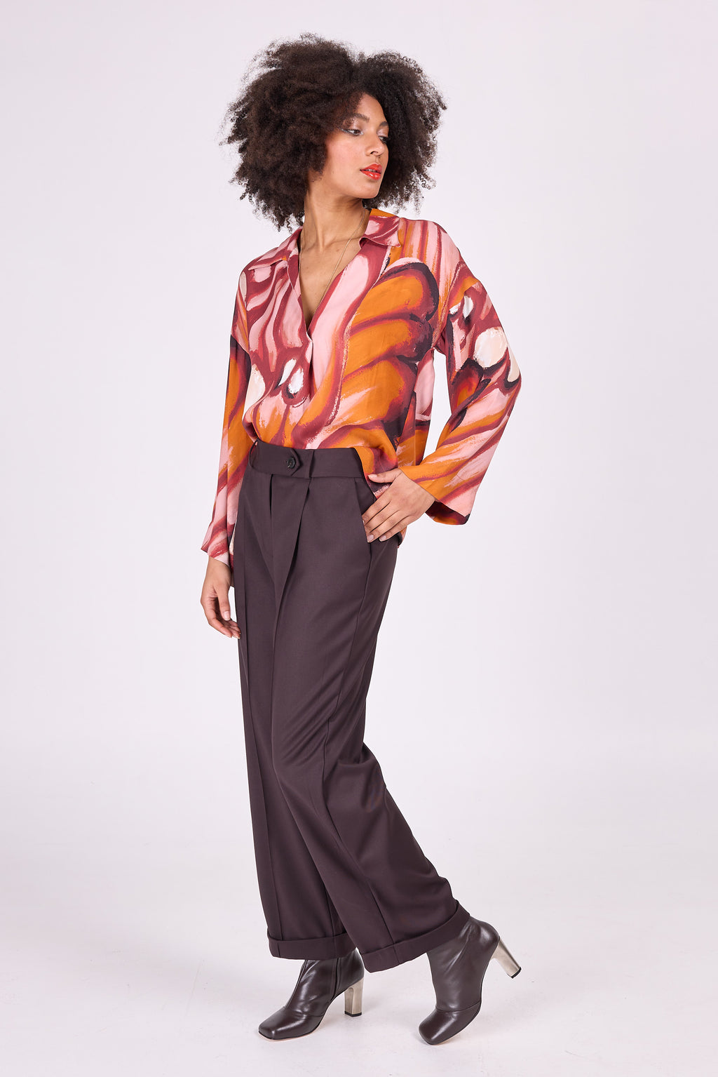 Daan blouse en ailes orange sanguine
