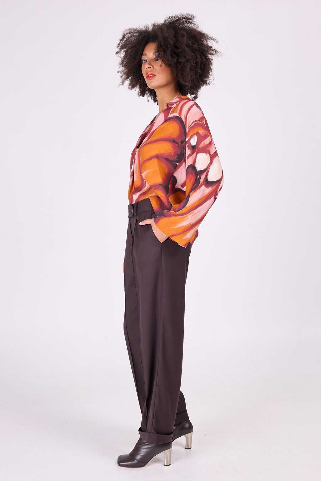 Daan blouse en ailes orange sanguine