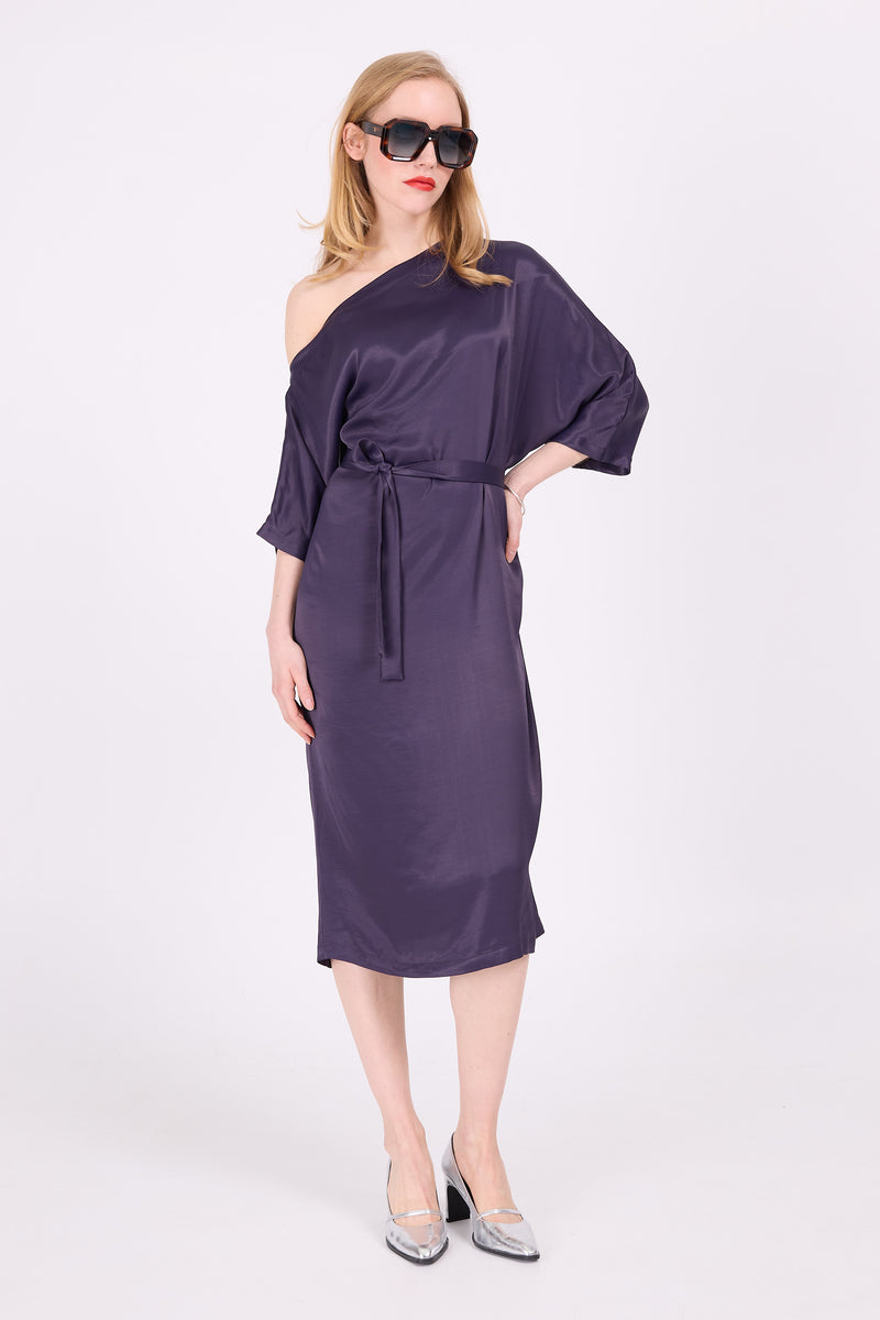 Esra robe satin violet