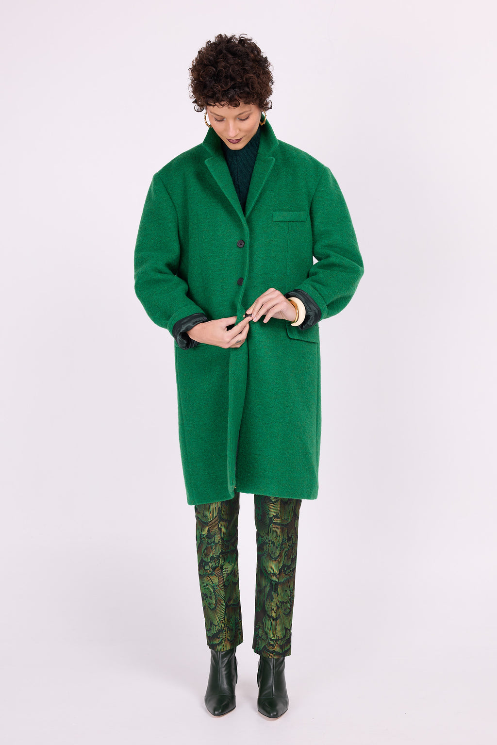Grasgrüne Jacke Dwight
