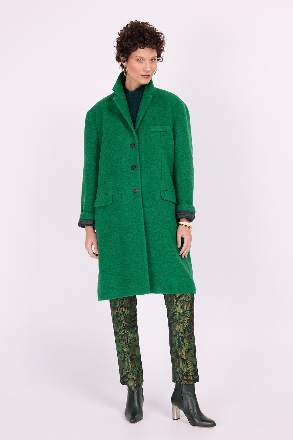 Grasgrüne Jacke Dwight