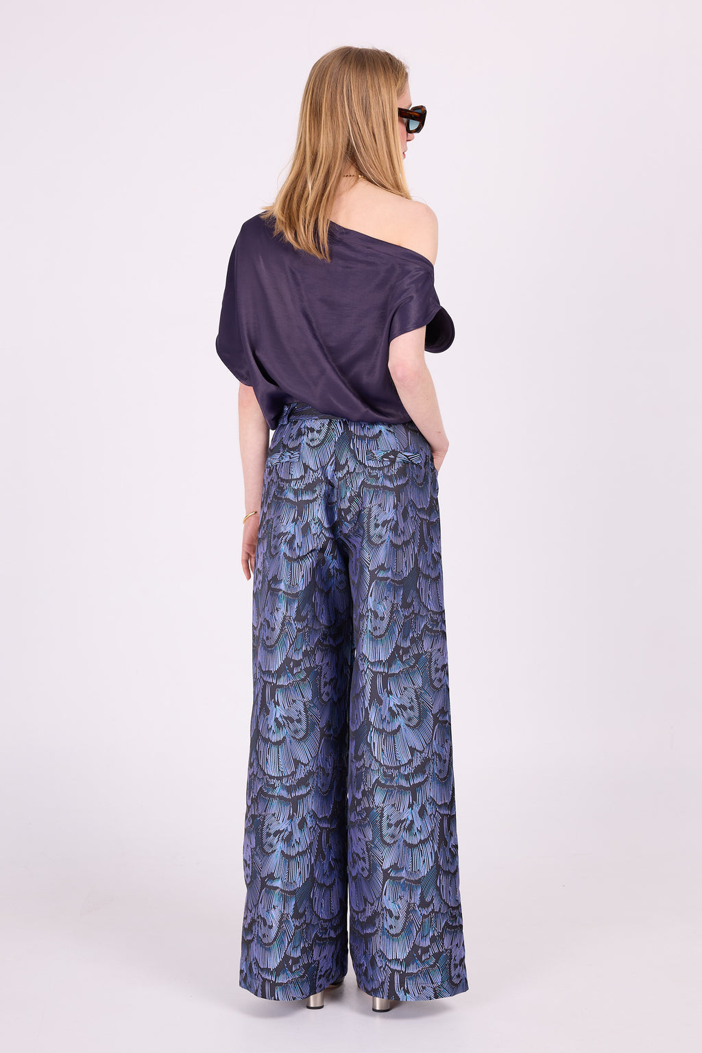 Hose Bolivar in blau-lila Libelle