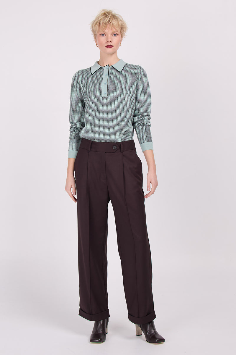 Enzo pantalon brun foncé