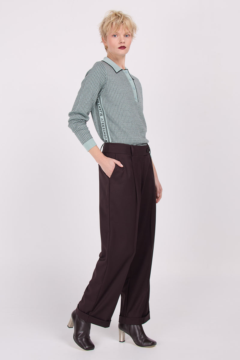 Enzo pantalon brun foncé
