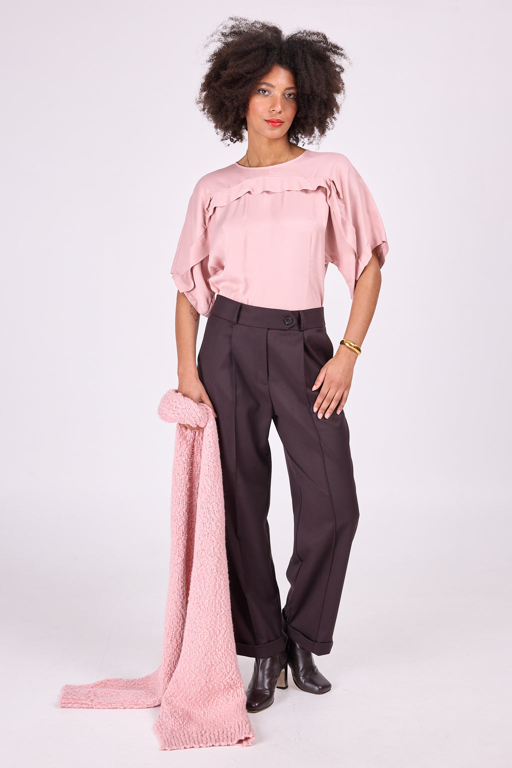 Enzo pantalon brun foncé
