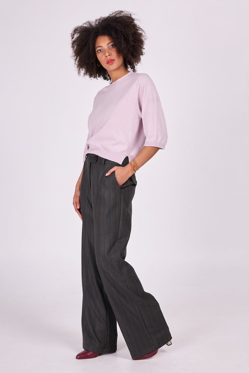 Annie pantalon en multi gris chevron