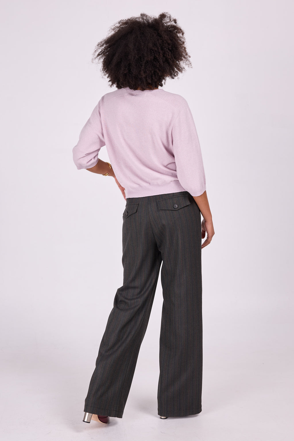 Annie pantalon en multi gris chevron