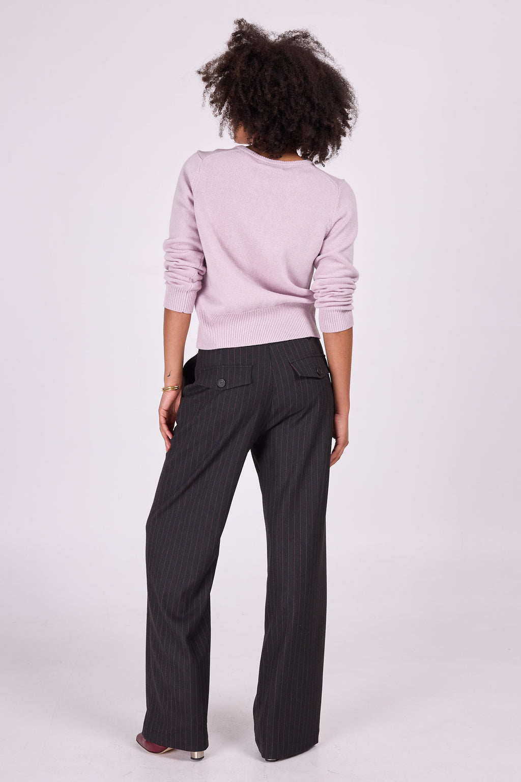 Annie Hose mit rosa Nadelstreifen