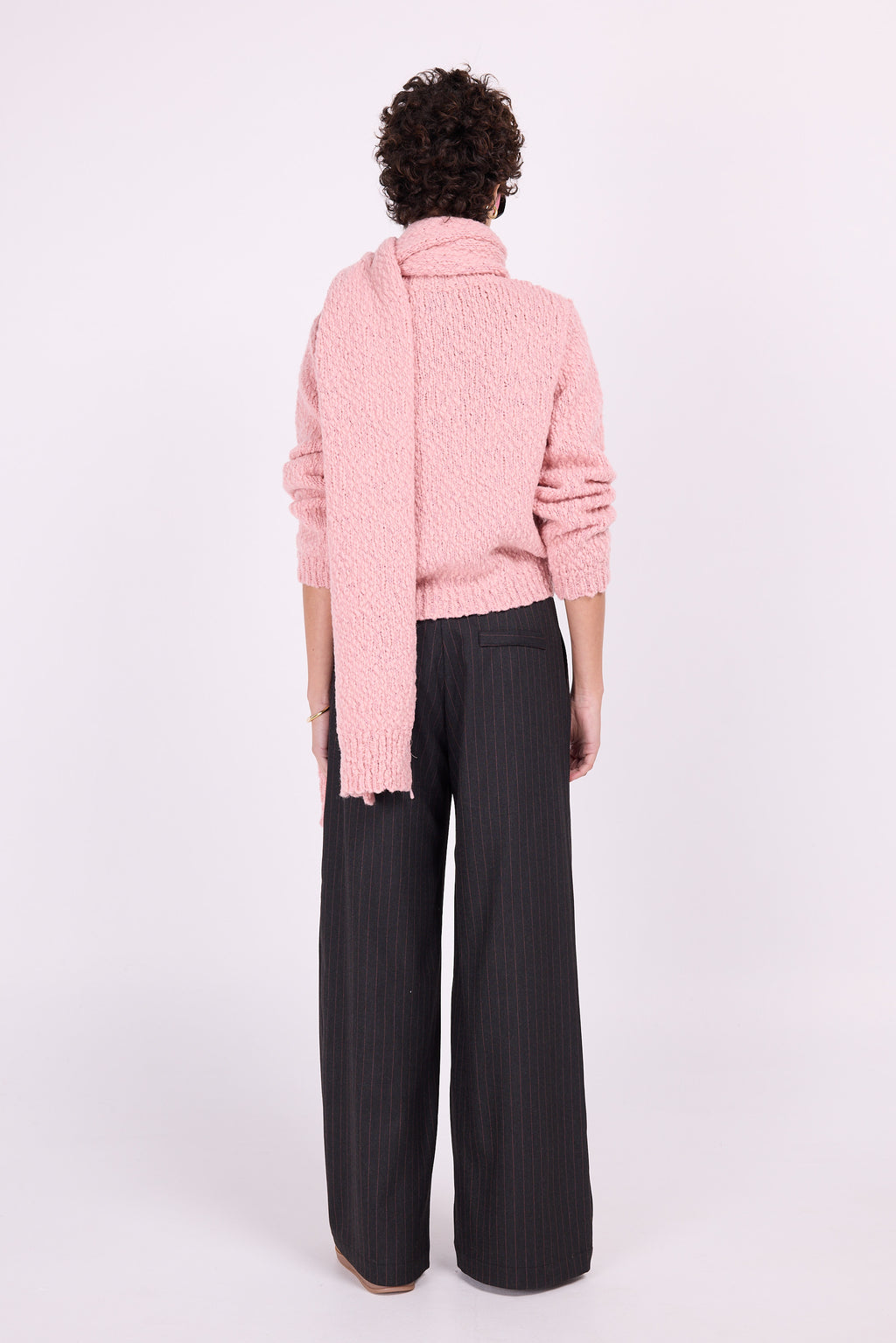 Cezar-Hose mit rosa Kreidestreifen