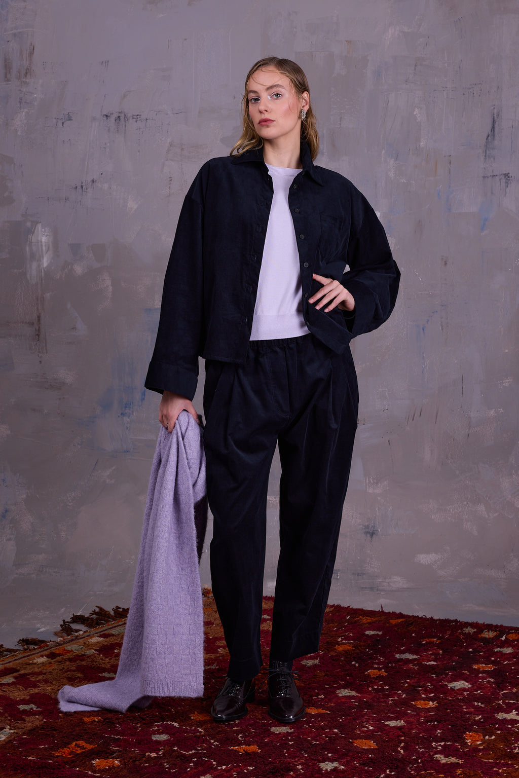 Giola shirt in midnight blue