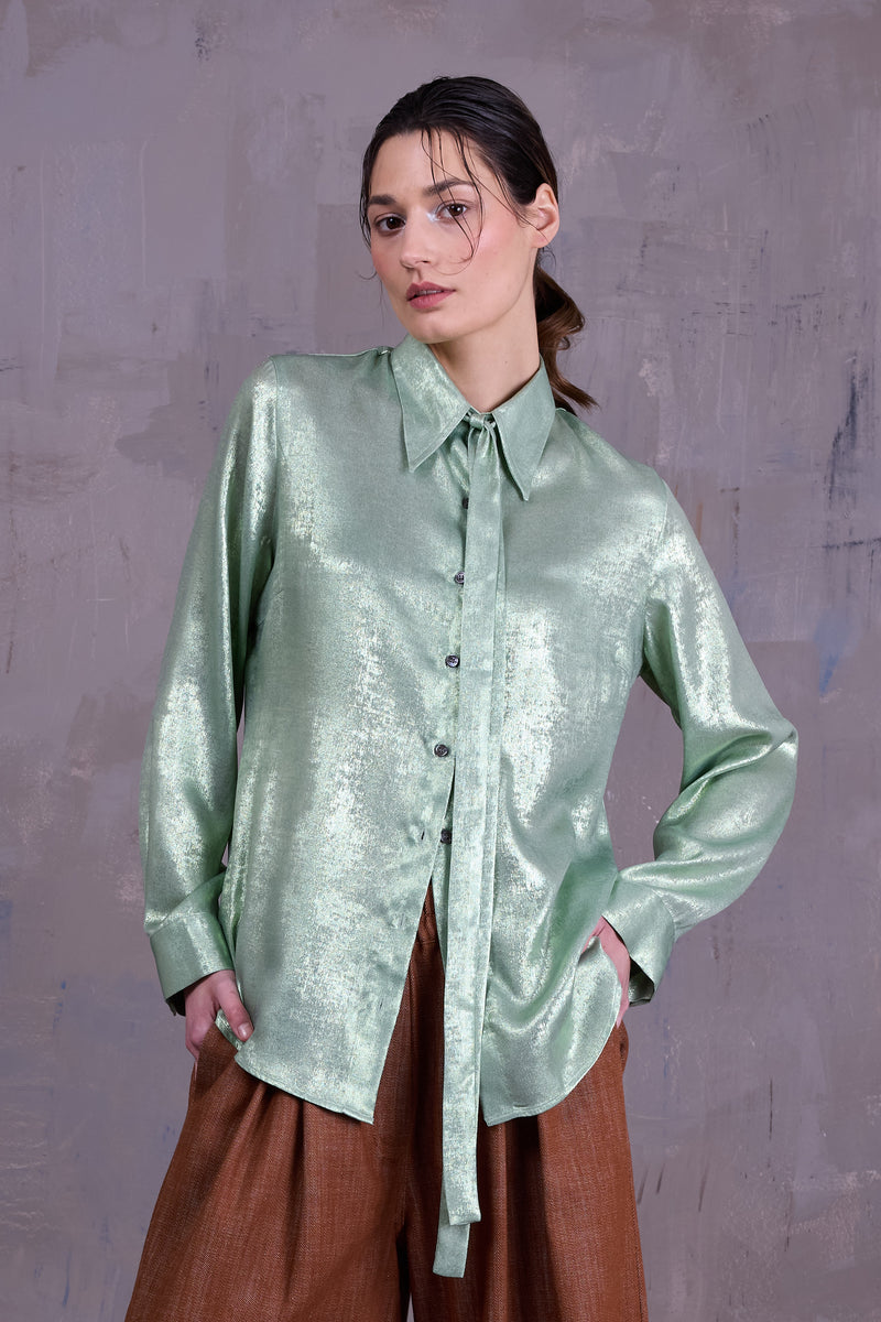 Godelieve hemd in glossy mint
