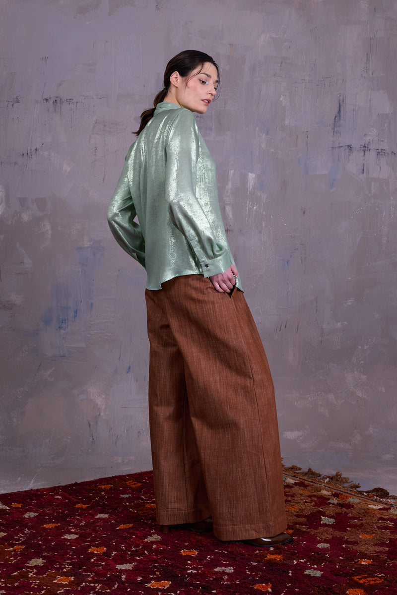 Godelieve hemd in glossy mint