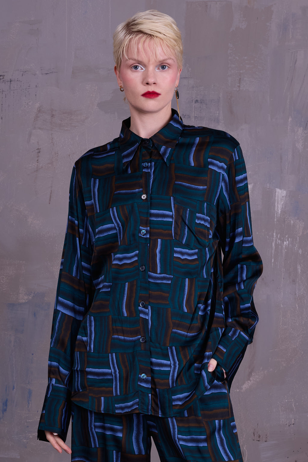 Filou hemd in deepsea blue wovens