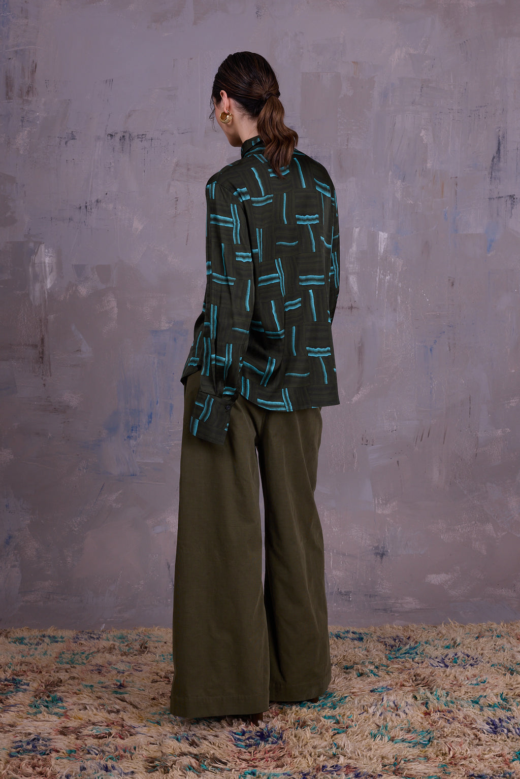 Filou hemd in forest green wovens