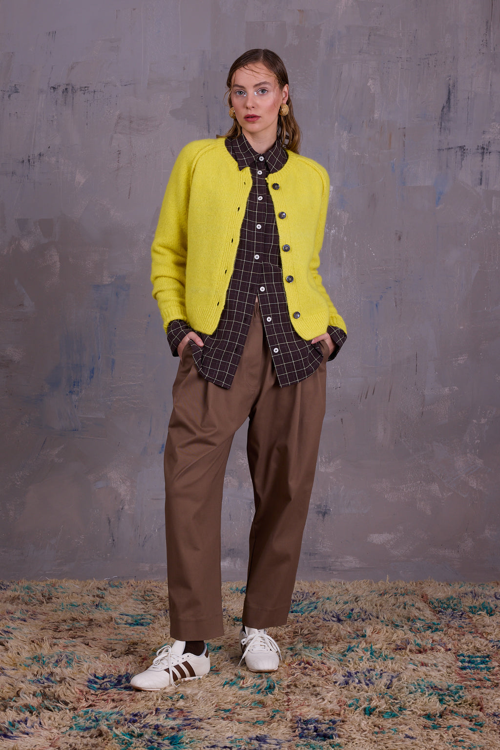 Filou hemd in brown ecru checks