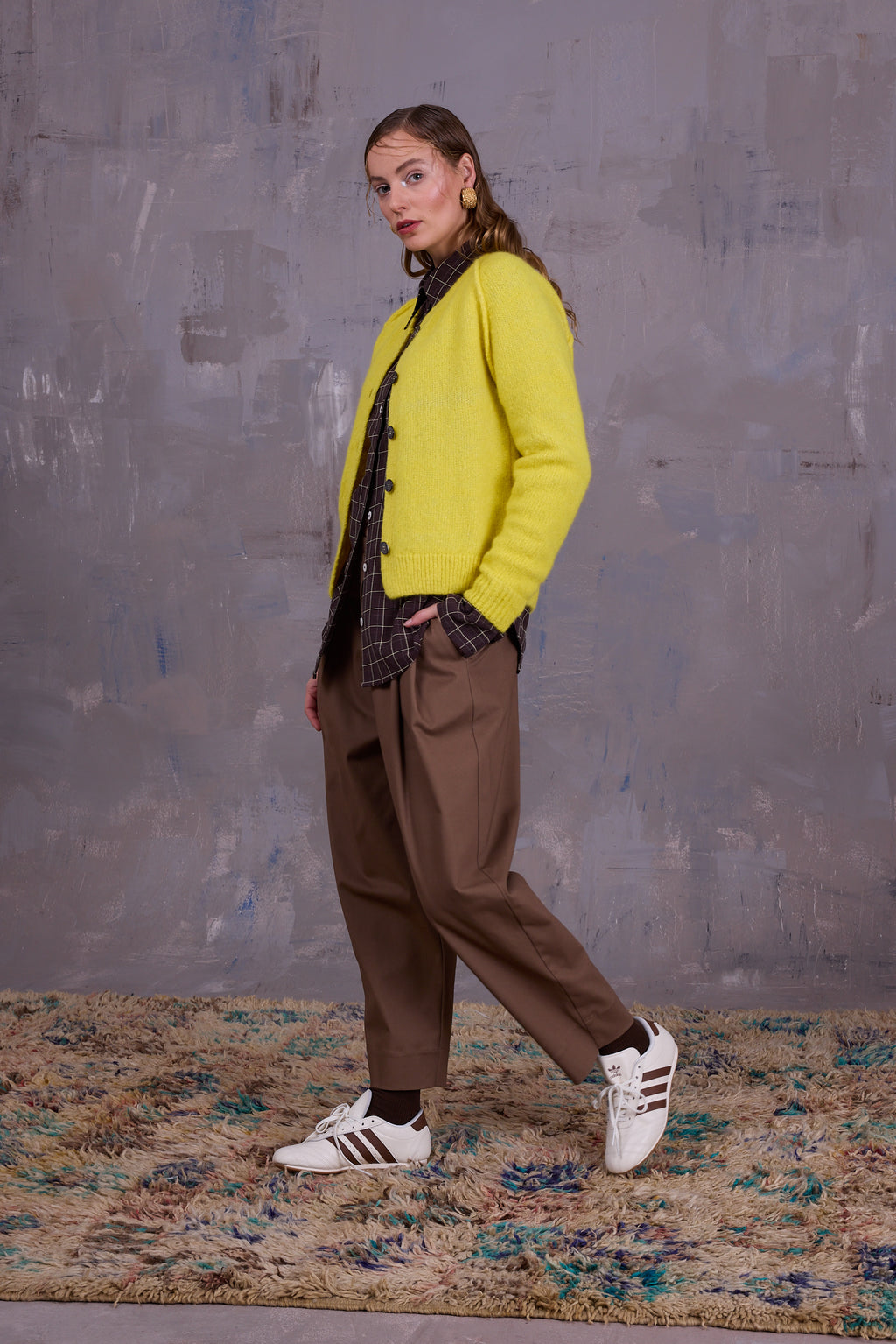 Filou hemd in brown ecru checks