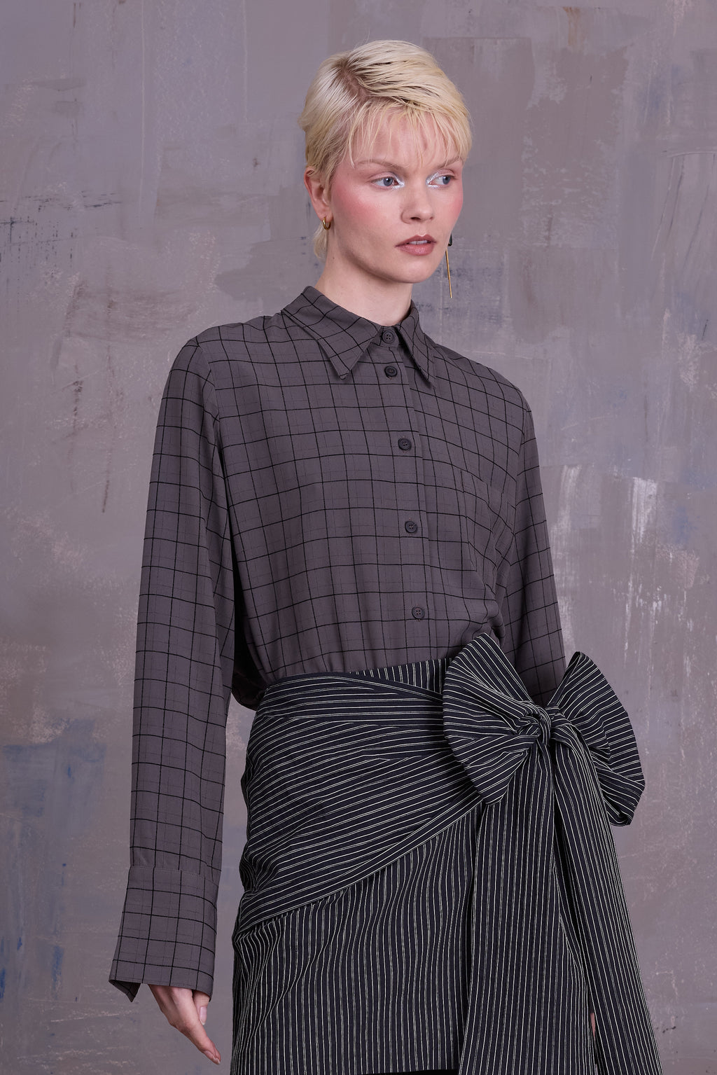 Filou shirt in grey and black checks