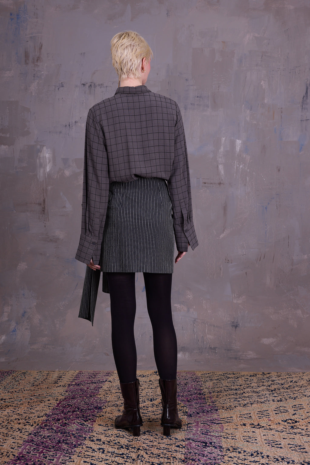 Filou shirt in grey and black checks