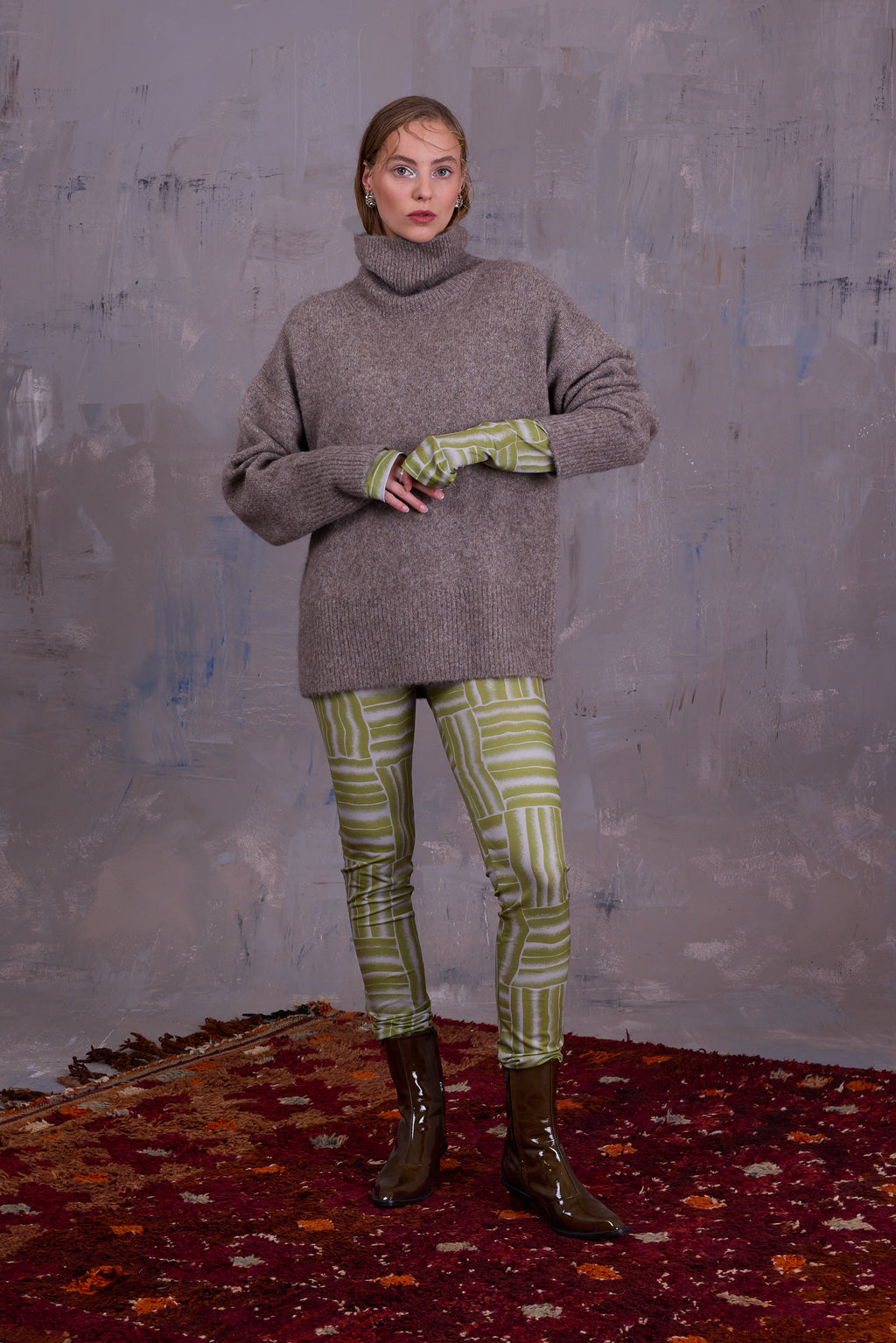 Edson rolkraag in lemon grass wovens