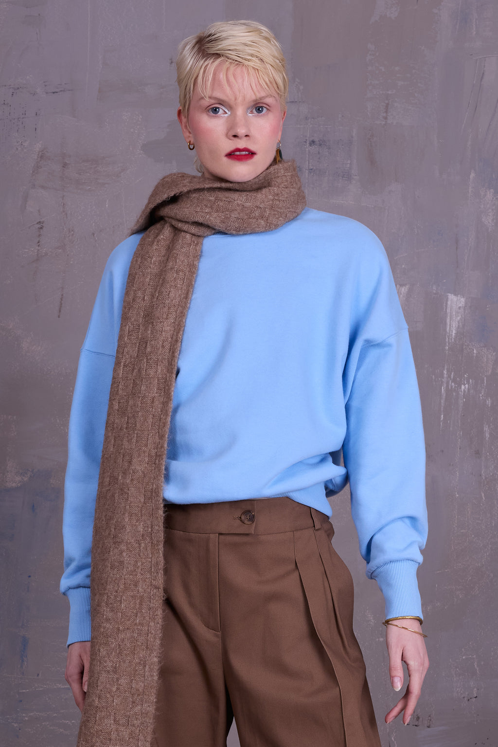 Georgette sweater in airy blue